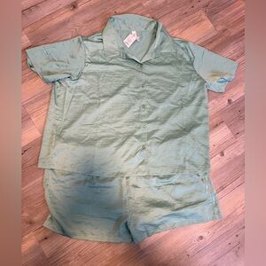 Auden short sleep set 2X sage green new with tags